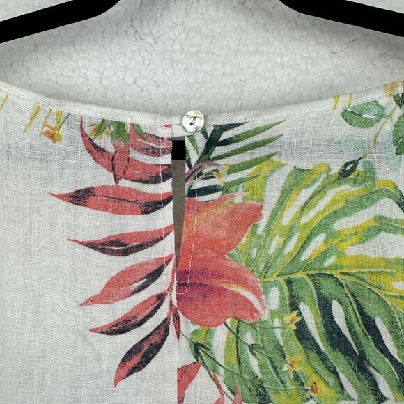 Lungo L'Arno Womens Sundress Size Small 100% Italian Linen Dress Hawaii Resort - Picture 11 of 12